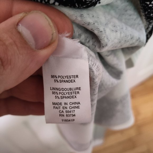 Jolibel black and white sleeveless dress. Zipper in the back, - Picture 7 of 8